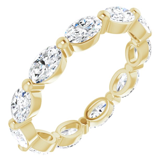2.31 ct. Oval Diamond Eternity Band-VIRABYANI